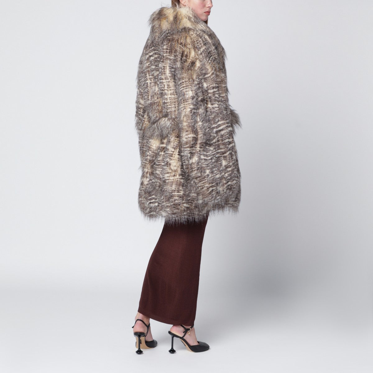 Entire Studios Juno faux fur coat with belt Entire Studios