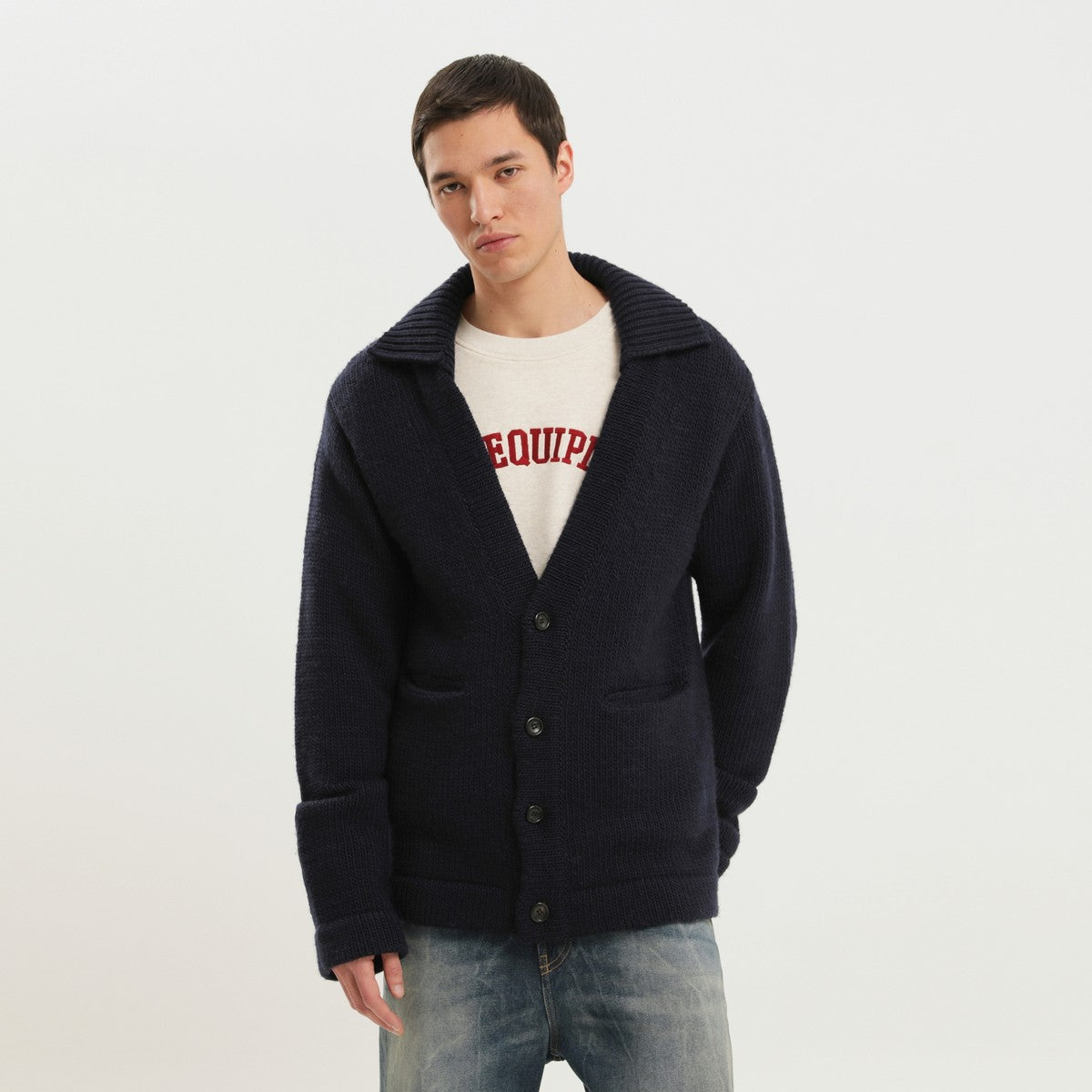 1989 STUDIO Blue wool cardigan 1989 STUDIO