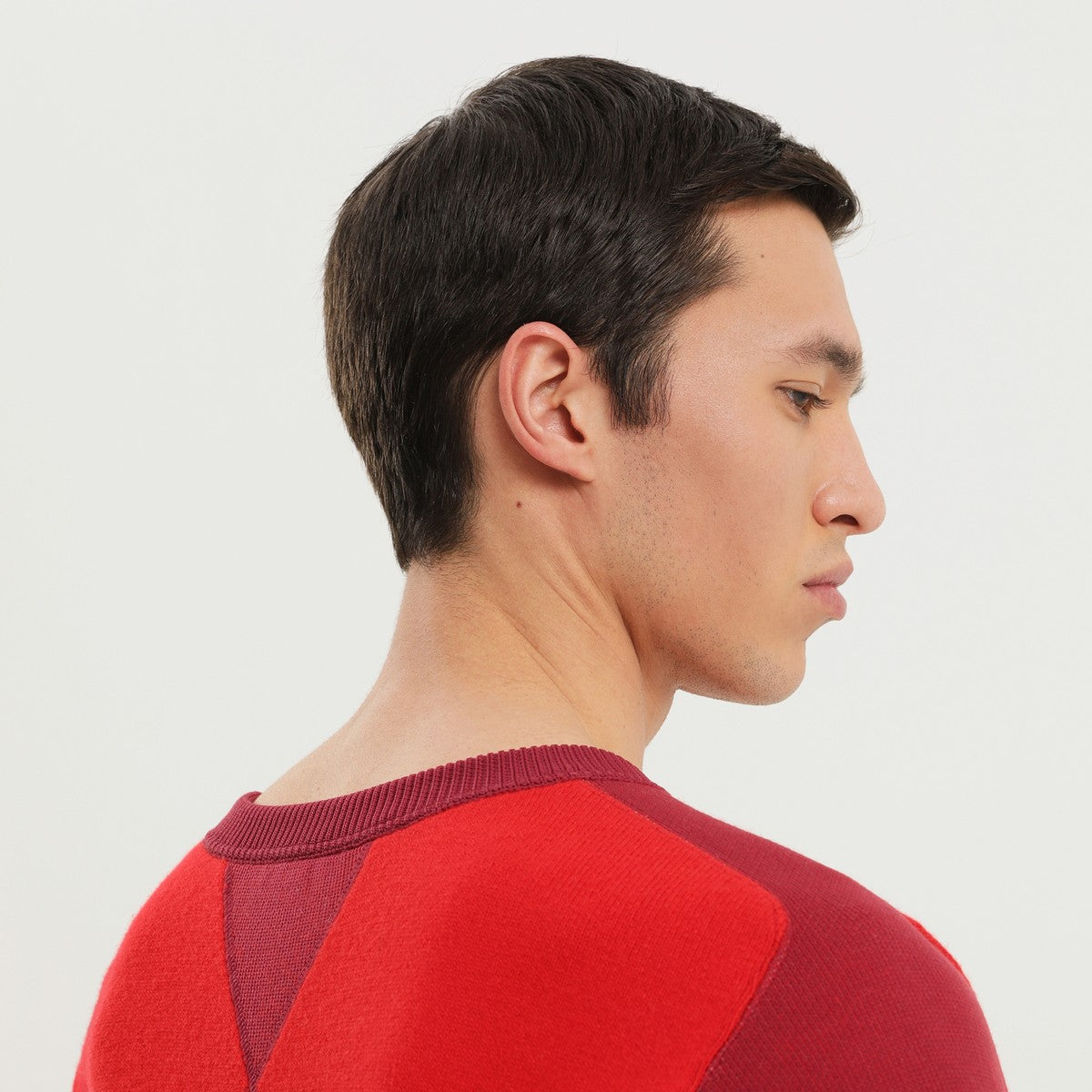 1989 STUDIO Color block crew neck sweater 1989 STUDIO