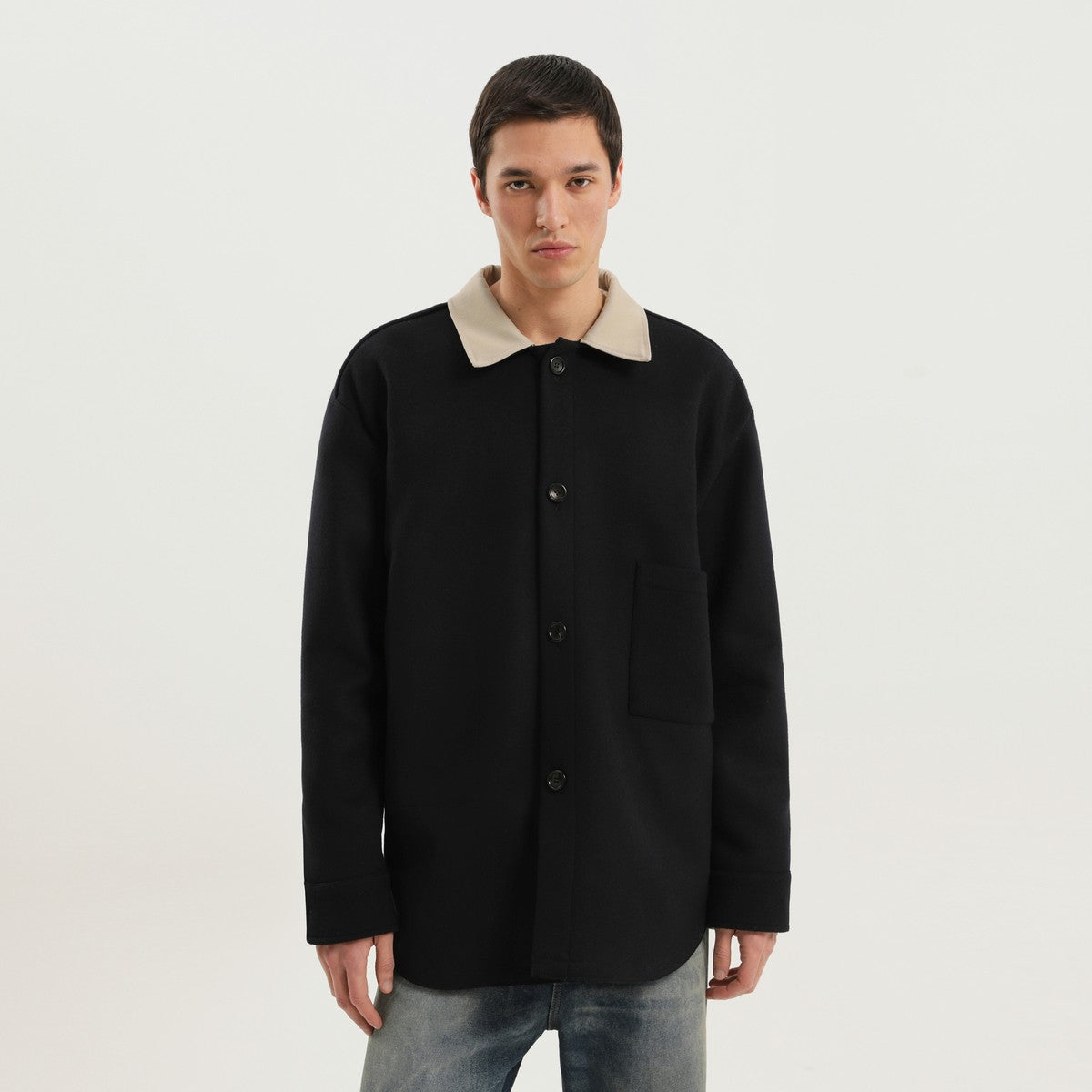 1989 STUDIO Shirt-jacket in blue wool 1989 STUDIO