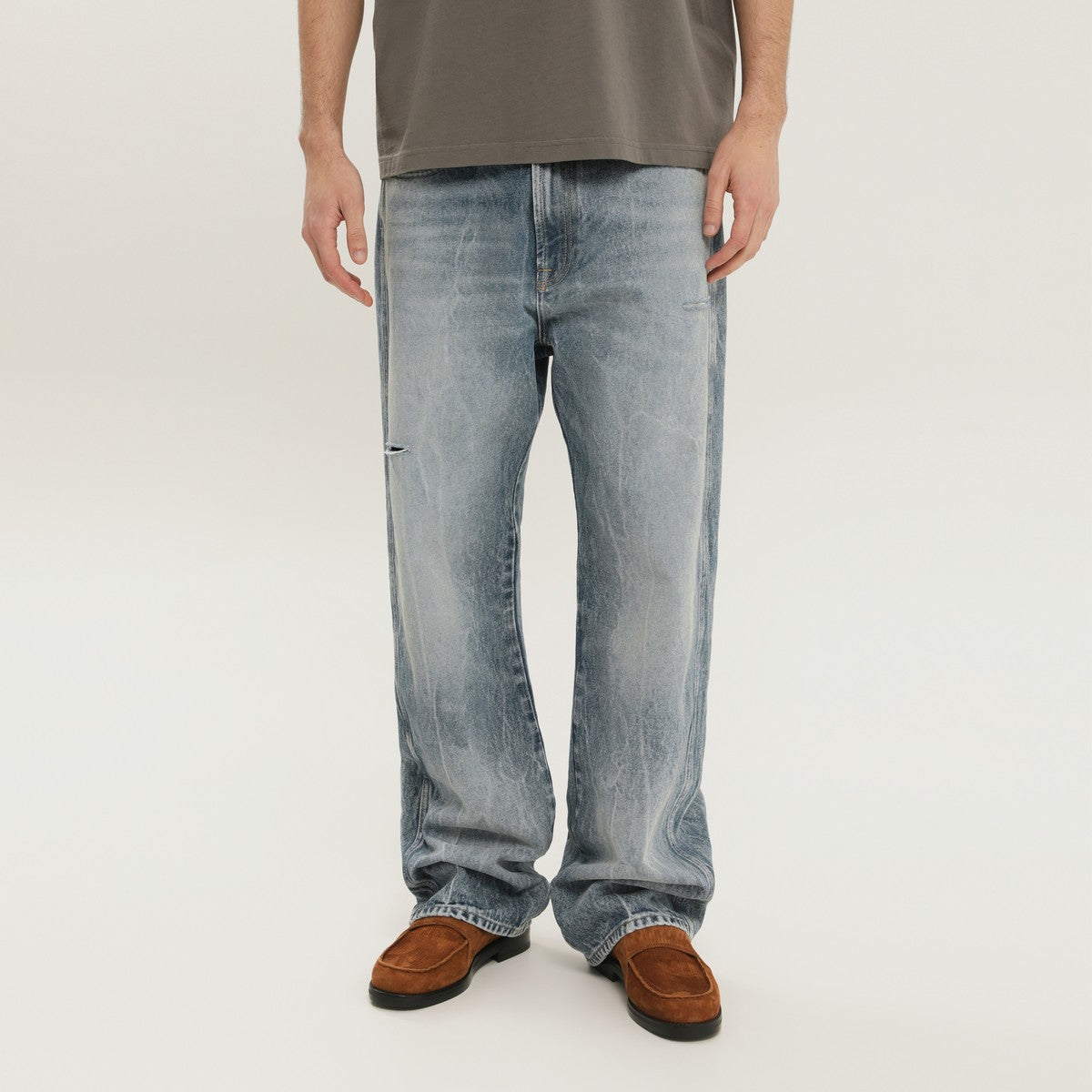 1989 STUDIO Rhodesian pants in stone blue denim 1989 STUDIO