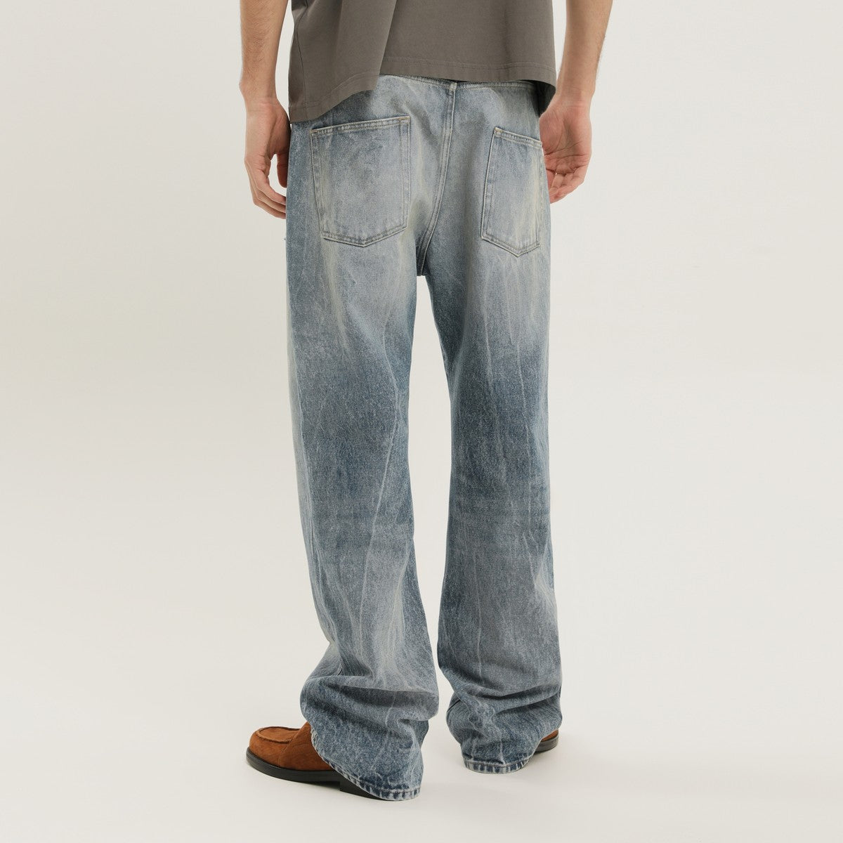 1989 STUDIO Rhodesian pants in stone blue denim 1989 STUDIO
