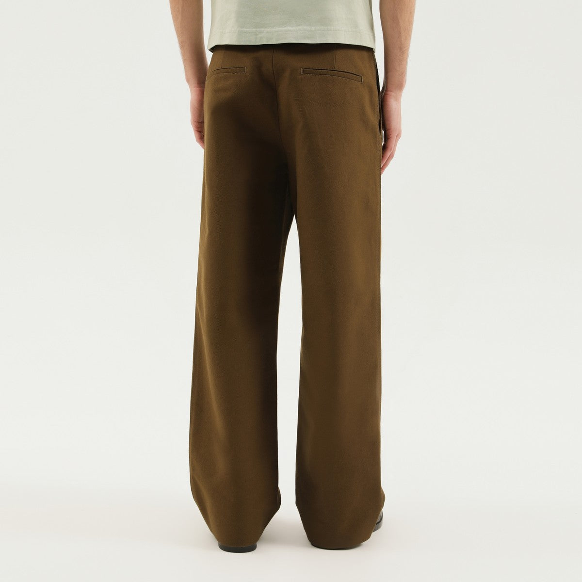 1989 STUDIO Olive green straight leg cotton pants 1989 STUDIO