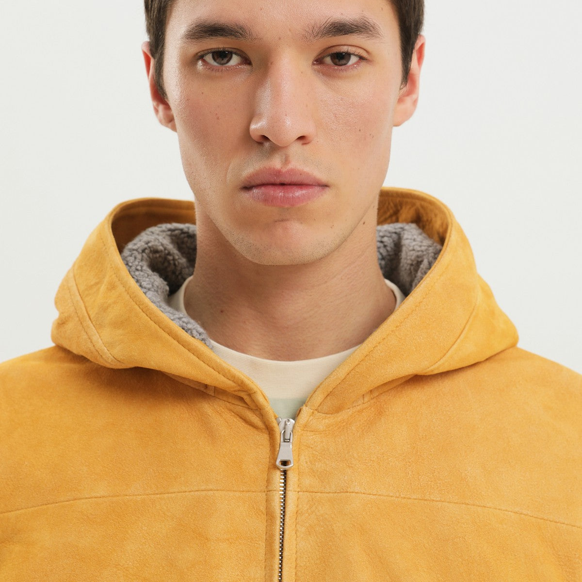 1989 STUDIO Yellow suede hoodie 1989 STUDIO