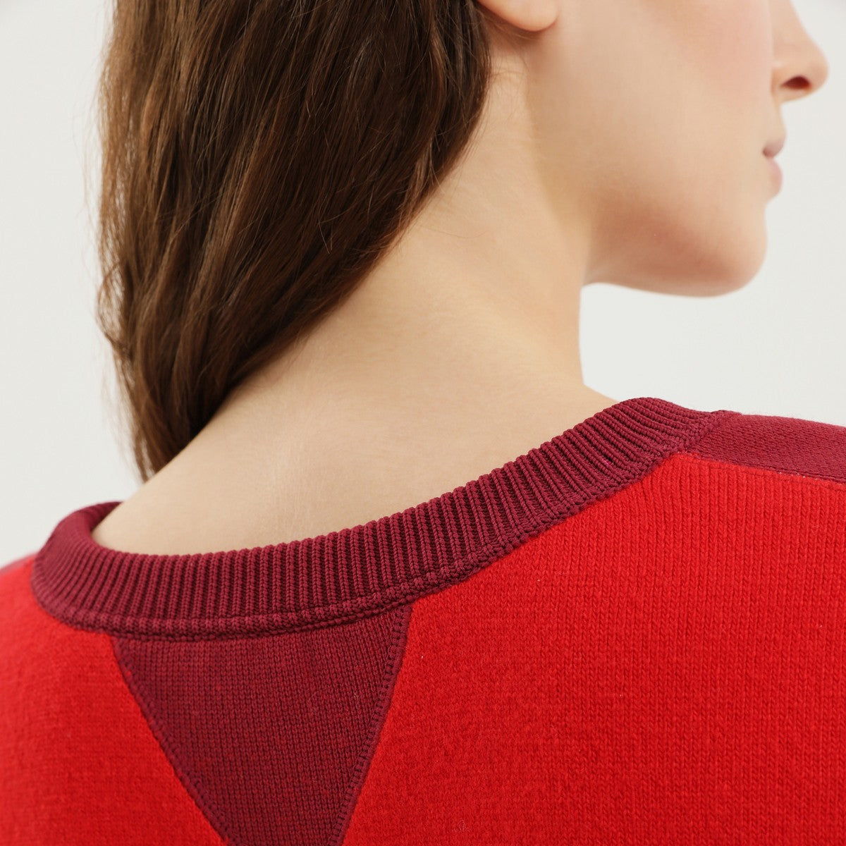 1989 STUDIO Color block crew neck sweater 1989 STUDIO