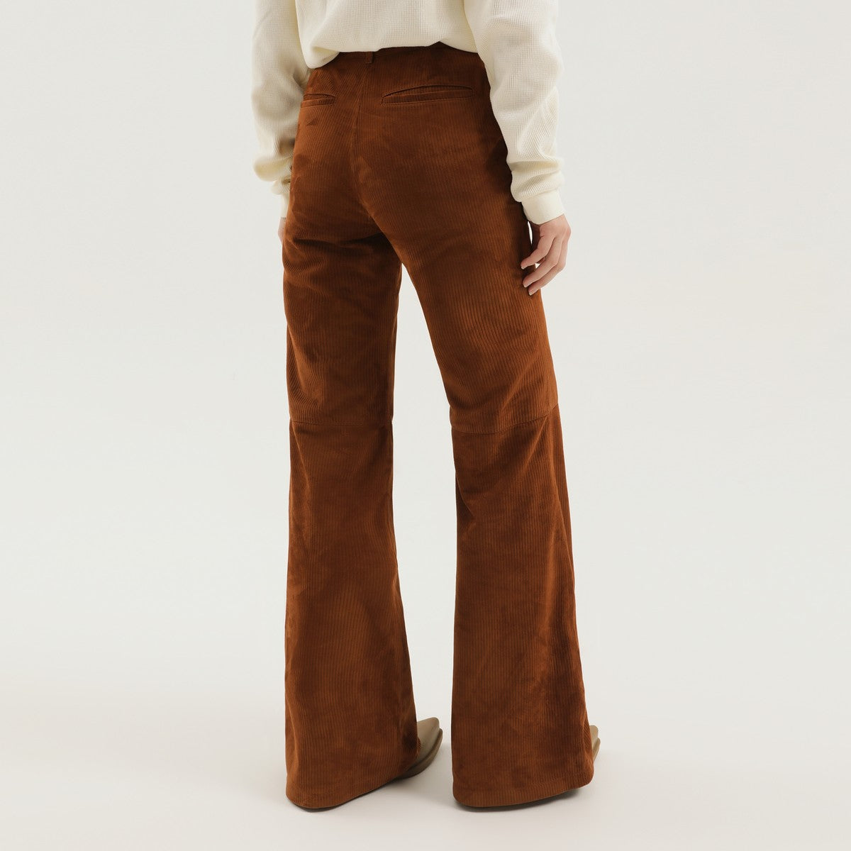 1989 STUDIO Corduroy flared leather pants 1989 STUDIO