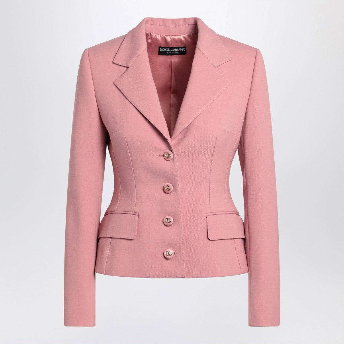 Dolce & Gabbana Dolce&Gabbana Single-breasted pink wool jacket Dolce & Gabbana