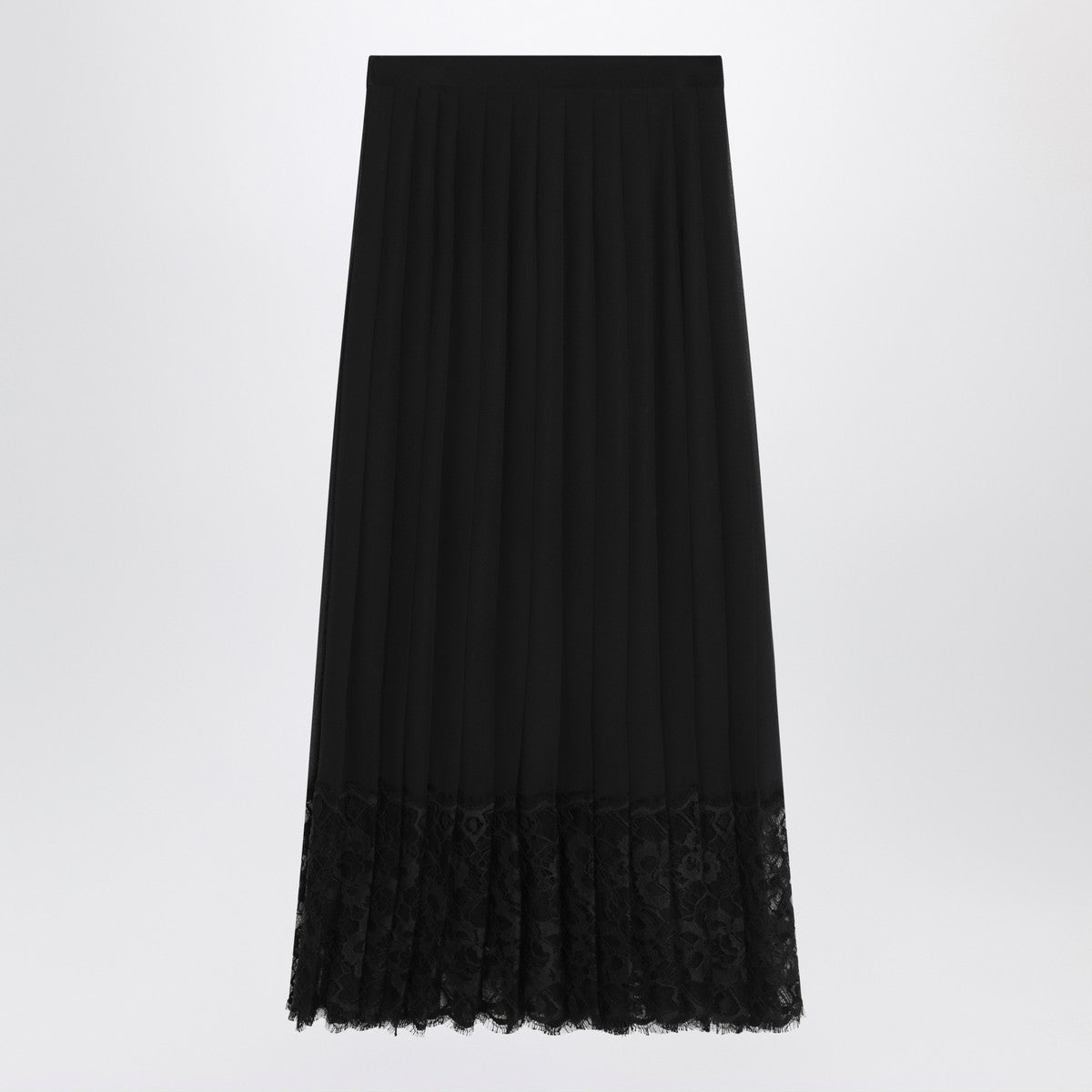 Dolce & Gabbana Dolce&Gabbana Gonna midi in chiffon and black lace Dolce & Gabbana