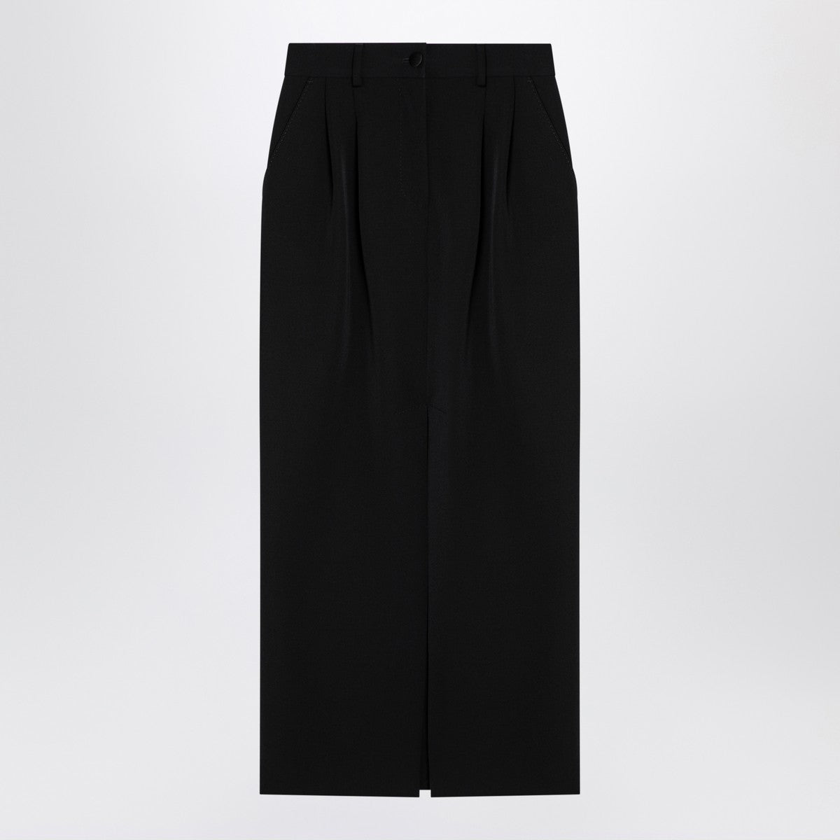 Dolce & Gabbana Dolce&Gabbana Black gabardine wool pencil skirt Dolce & Gabbana