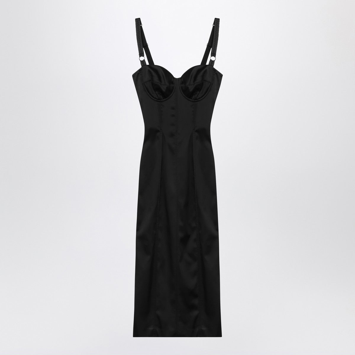 Dolce & Gabbana Dolce&Gabbana Black satin bustier dress Dolce & Gabbana