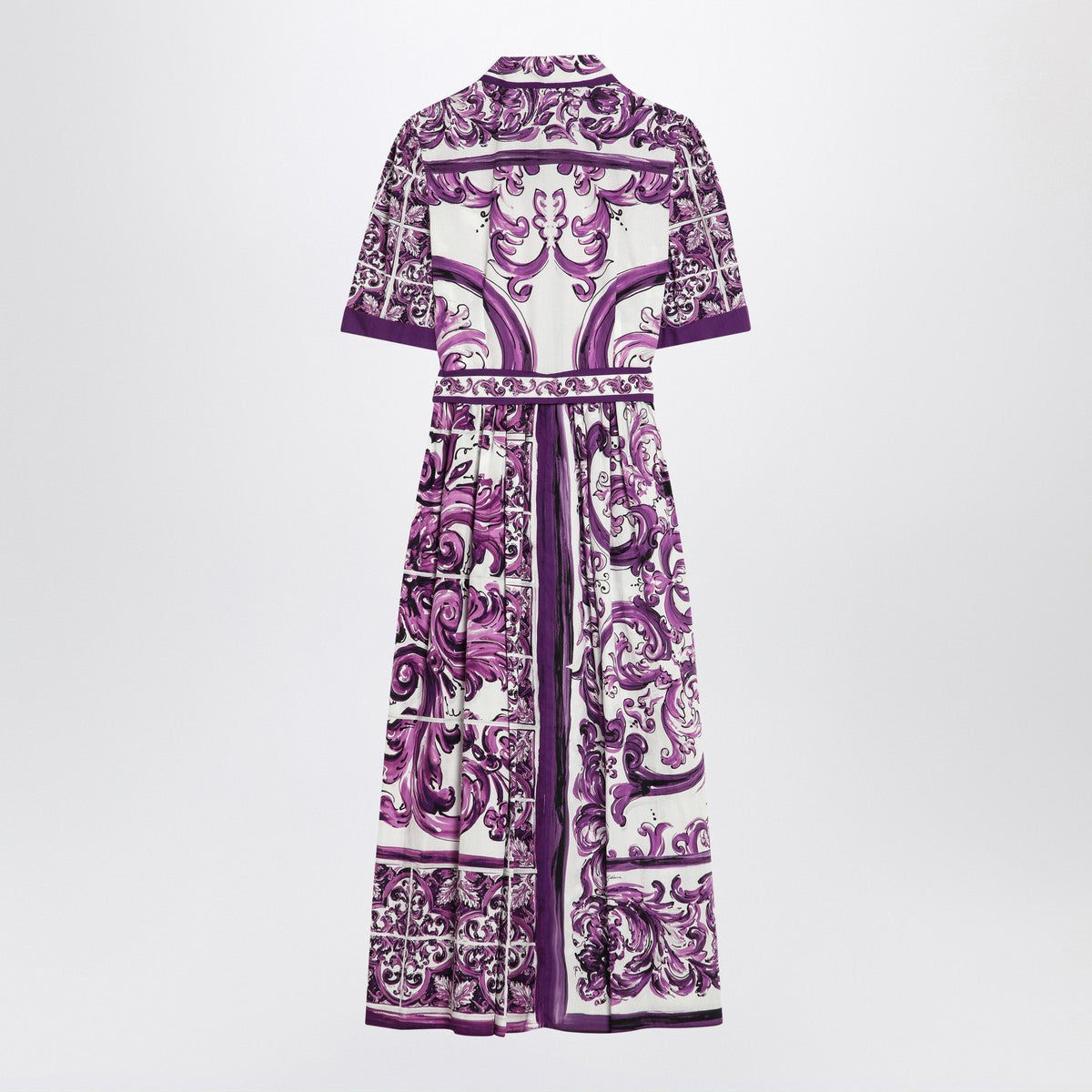 Dolce & Gabbana Dolce&Gabbana Poplin shirt dress with Maiolica print Dolce & Gabbana
