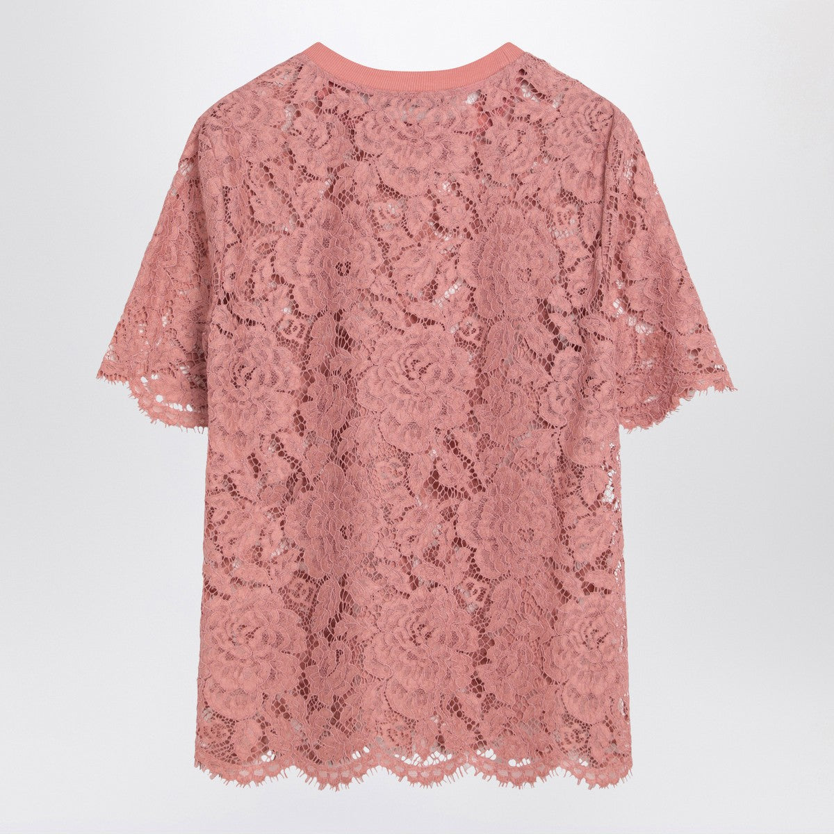 Dolce & Gabbana Dolce&Gabbana Pink lace T-shirt Dolce & Gabbana