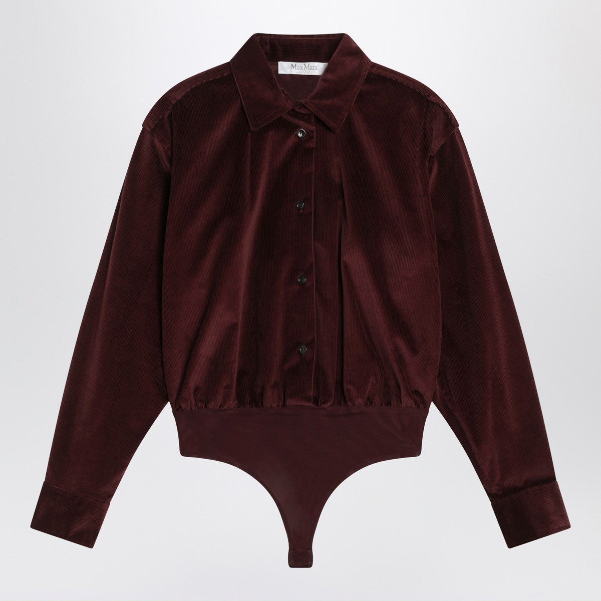 Max Mara Cherry-colored velvet shirt-body Max Mara