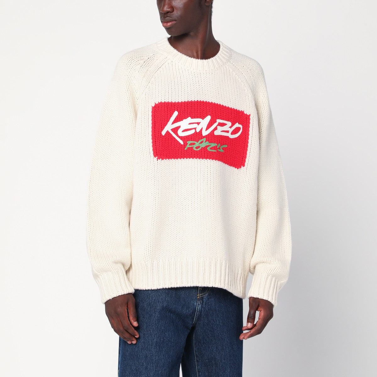 Kenzo x Futura 2000 sweater in white wool Kenzo