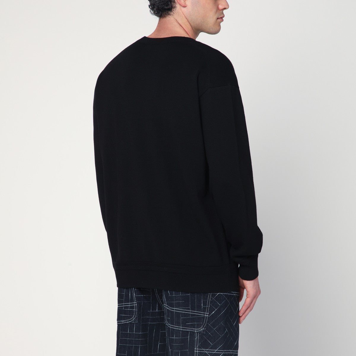 KENZO Black wool crew neck sweater Kenzo