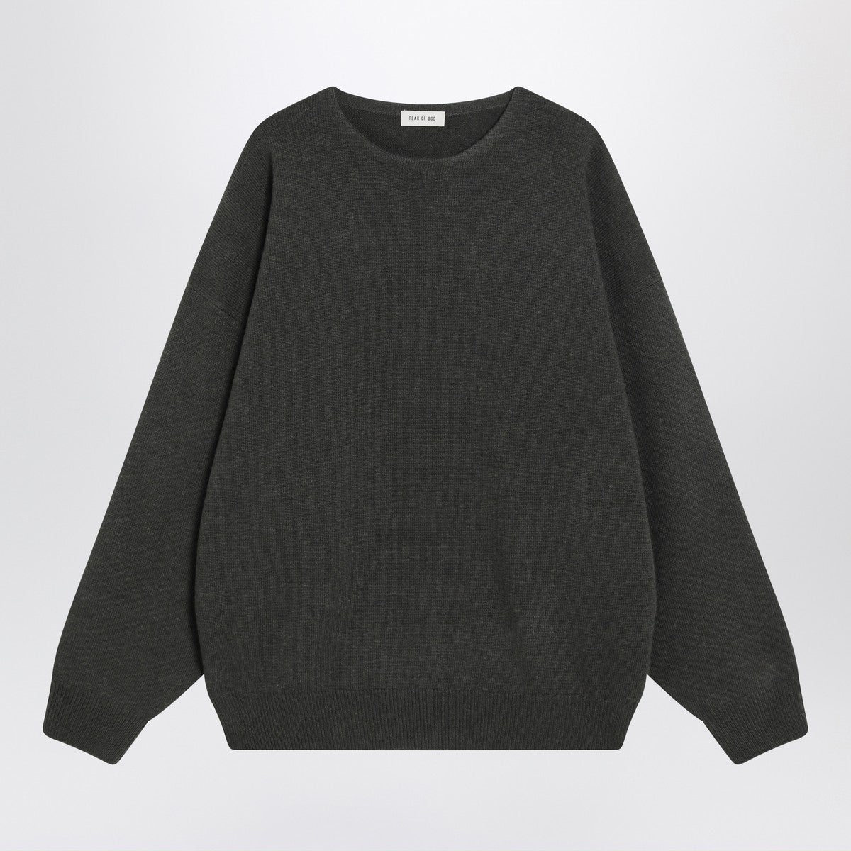 Fear of God Faded black crewneck sweater in wool Fear of God