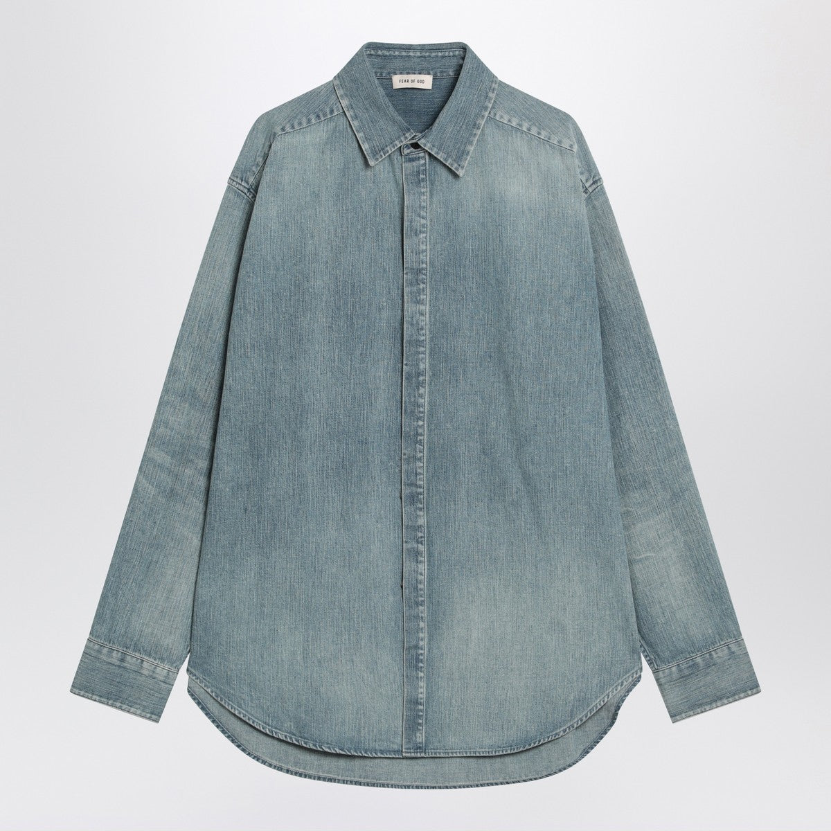 Fear of God Light blue shirt with faded denim effect Fear of God