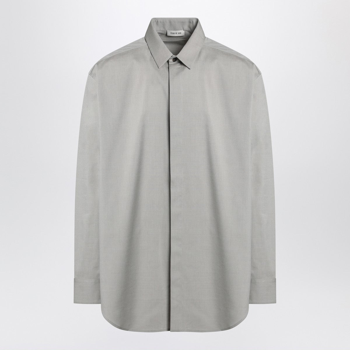 Fear of God Grey dove grey mélange cotton shirt Fear of God