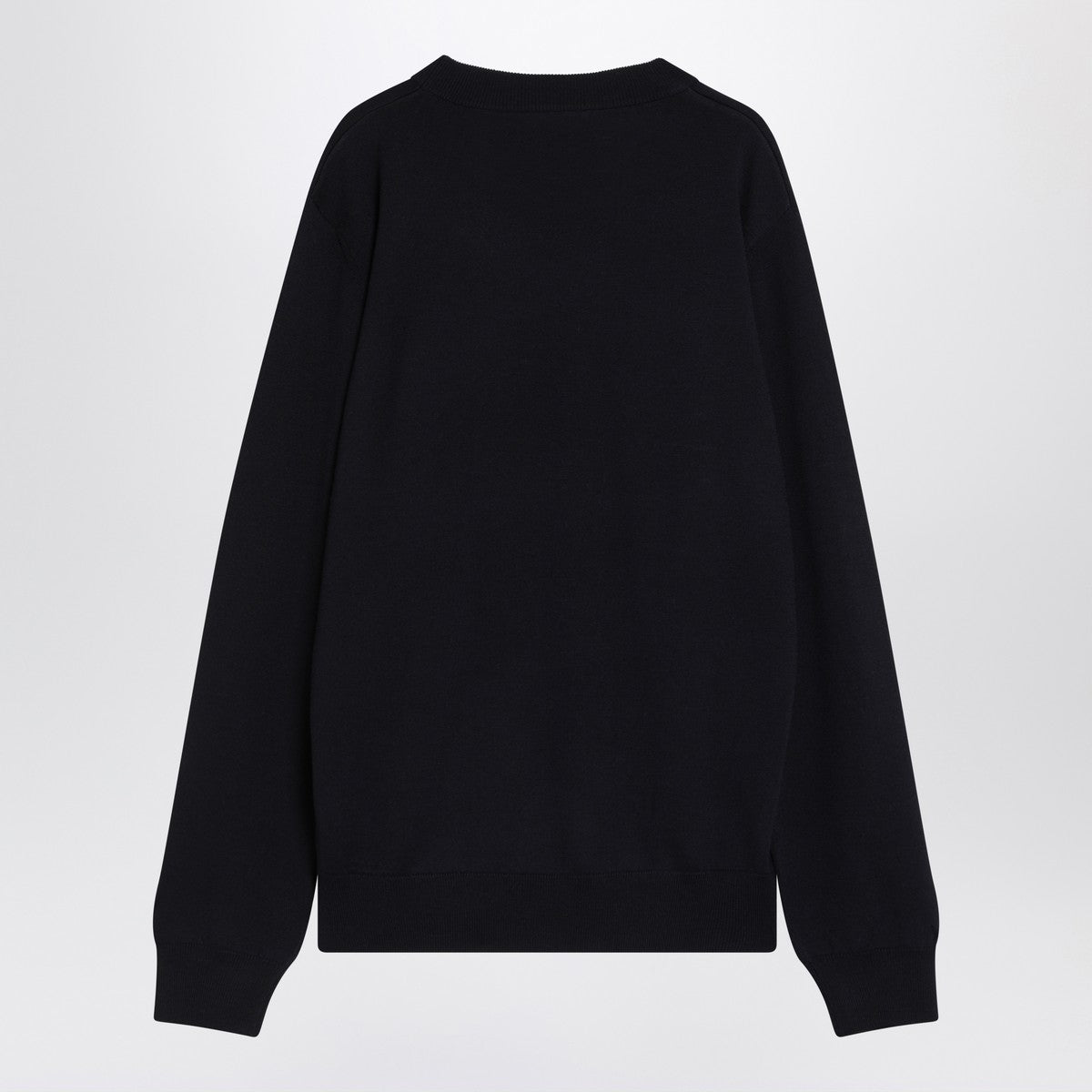 Balmain Blue wool sweater with logo Balmain