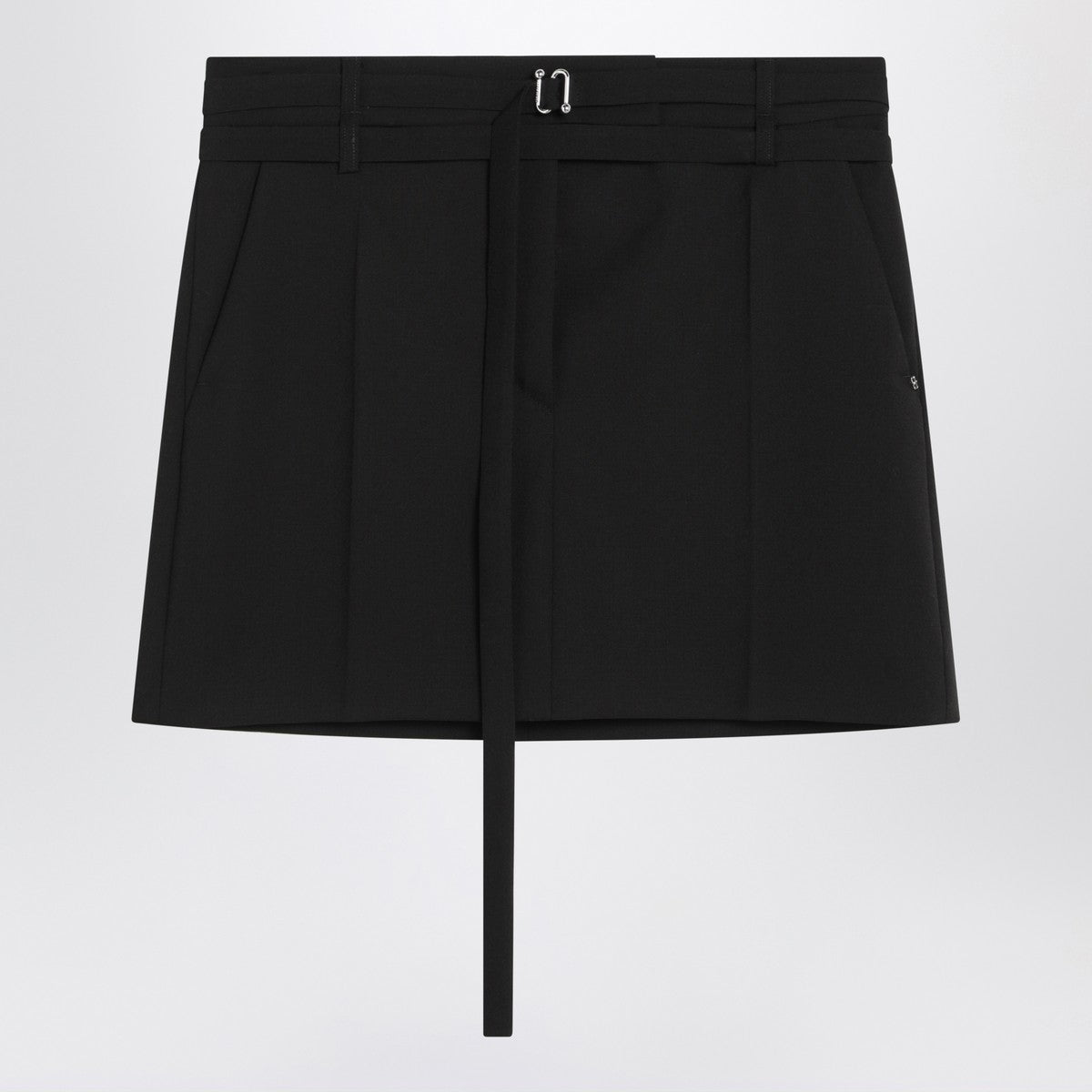 Sportmax Black mini skirt in wool Sportmax