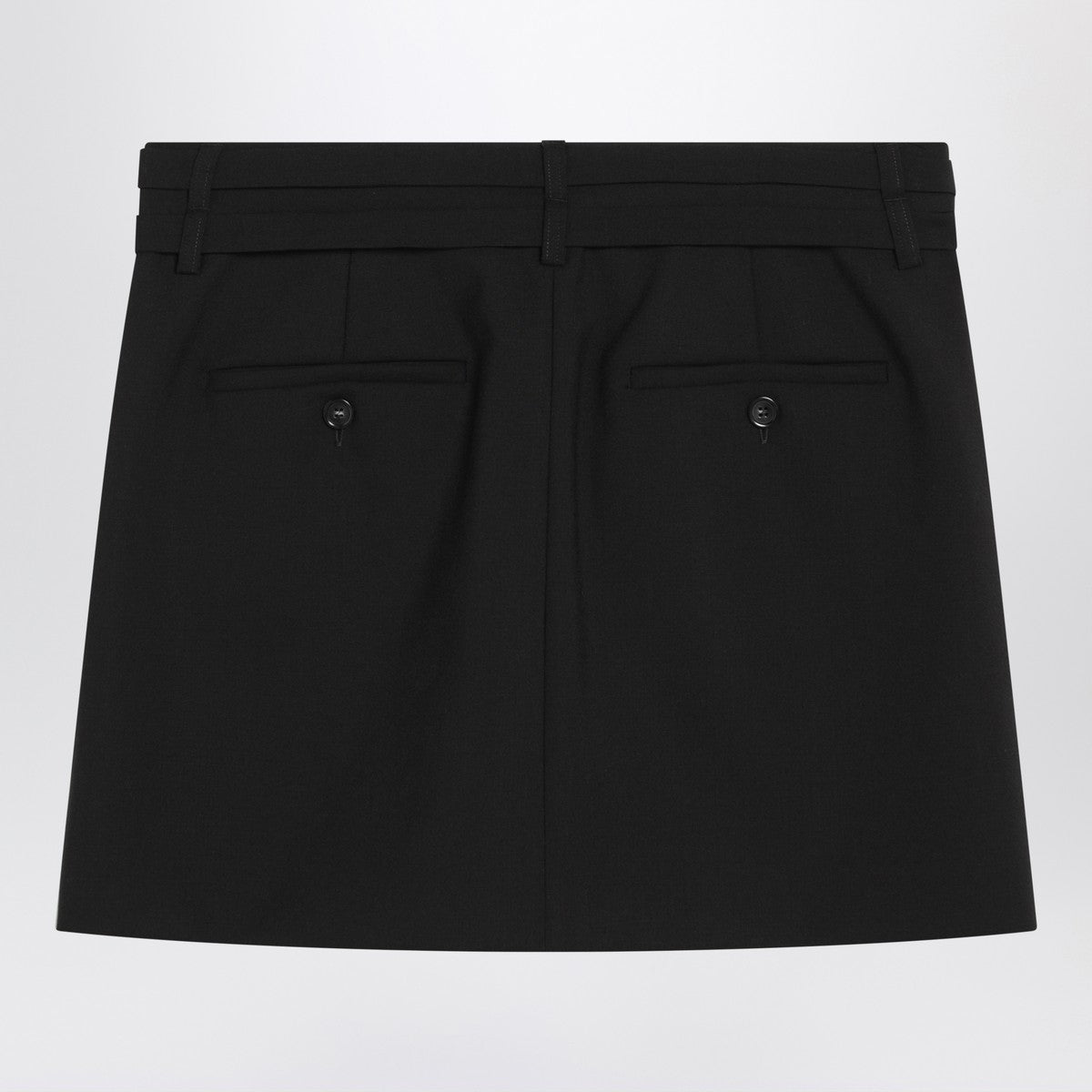 Sportmax Black mini skirt in wool Sportmax
