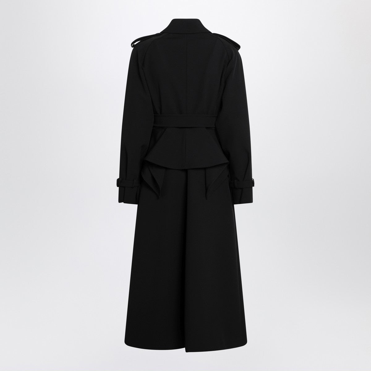 Max Mara Black long trench in sable Max Mara