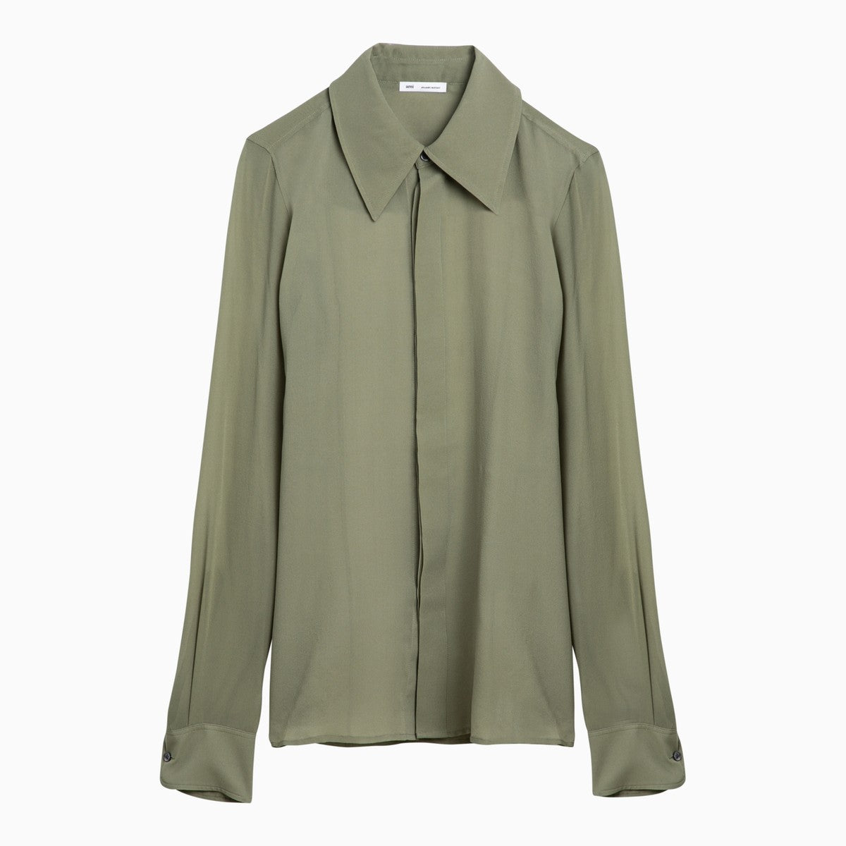 Ami Paris Olive green silk shirt Ami Paris