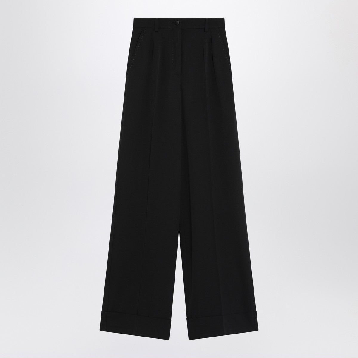 Dolce & Gabbana Dolce&Gabbana Black wool-blend trousers Dolce & Gabbana