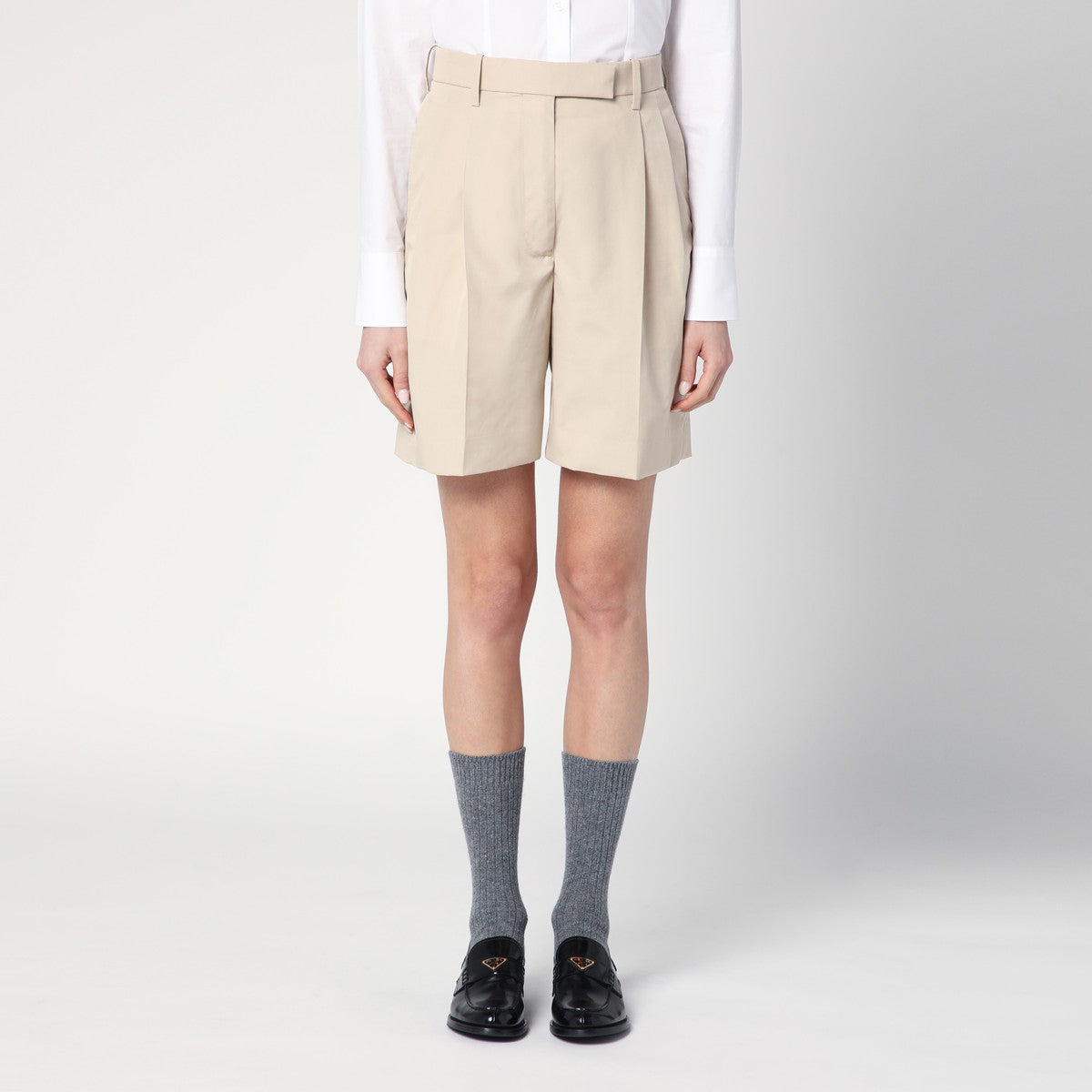 Thom Browne Khaki Bermuda shorts in cotton blend Thom Browne