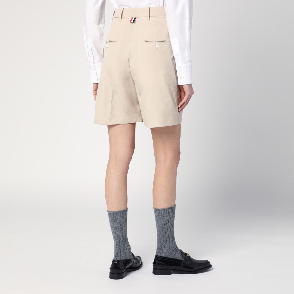 Thom Browne Khaki Bermuda shorts in cotton blend Thom Browne
