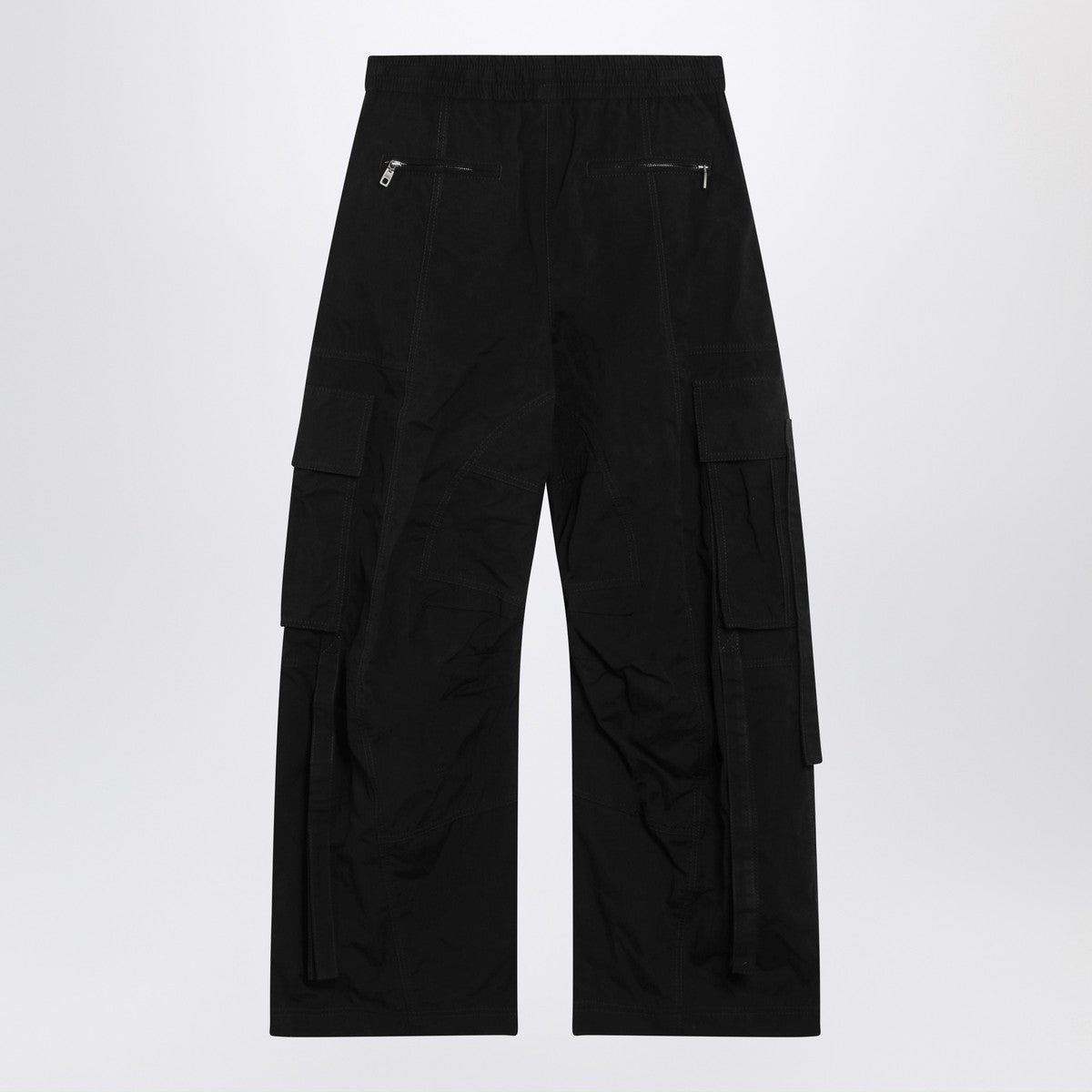 Dolce & Gabbana Dolce&Gabbana Black waxed faille cargo trousers Dolce & Gabbana