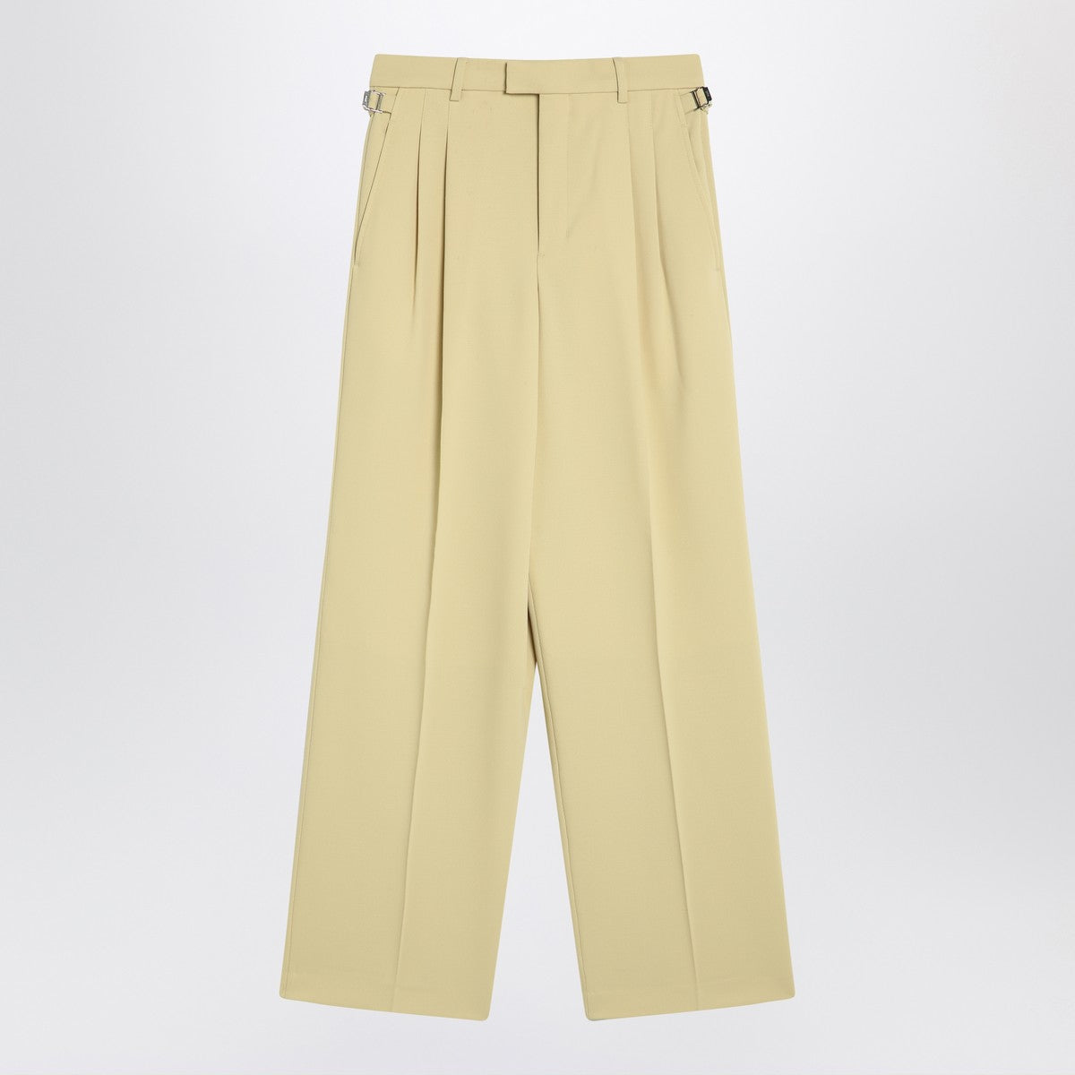 Ami Paris Wide lime-coloured wool trousers Ami Paris