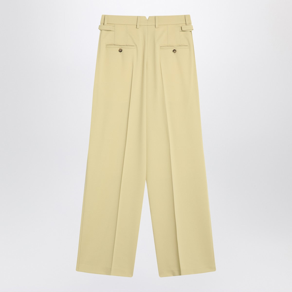 Ami Paris Wide lime-coloured wool trousers Ami Paris