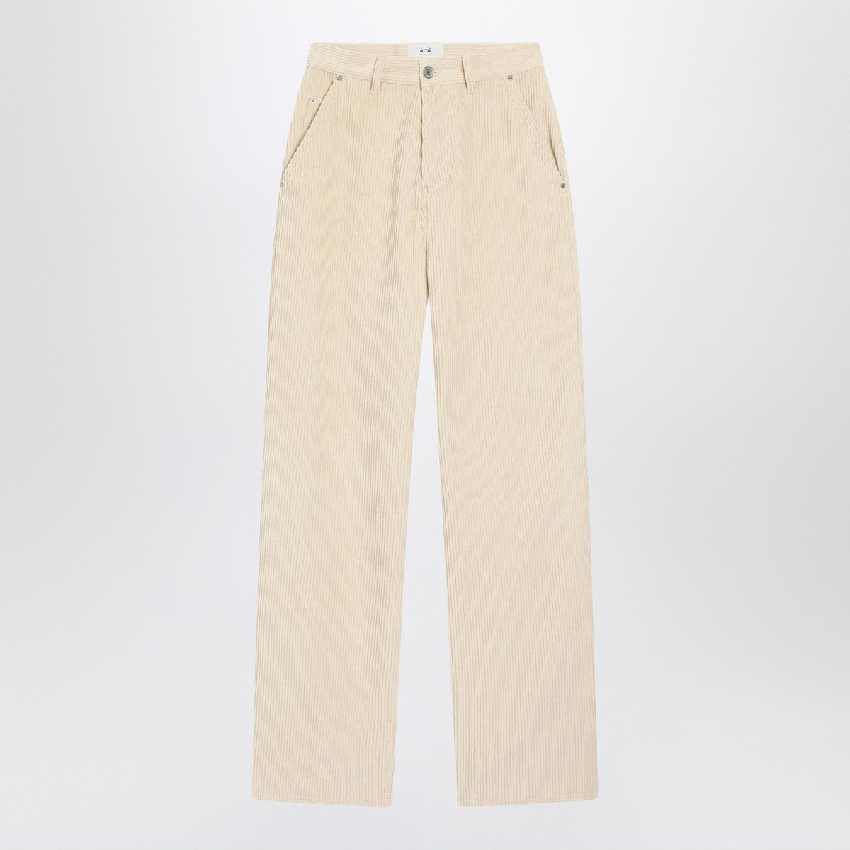 Ami Paris Ivory corduroy trousers Ami Paris
