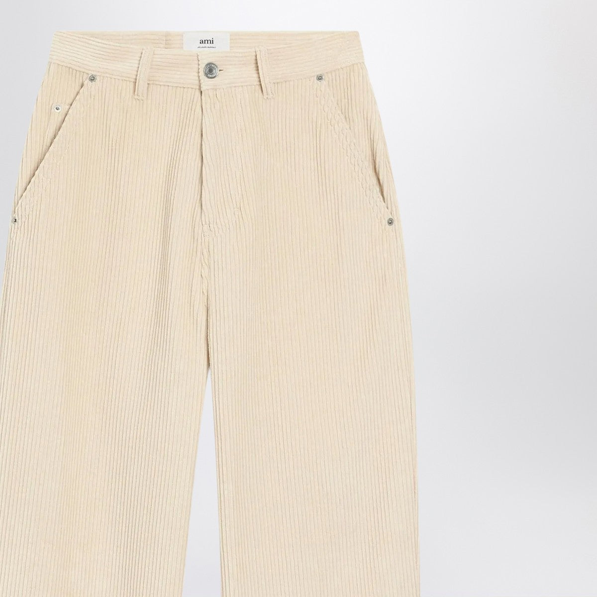 Ami Paris Ivory corduroy trousers Ami Paris