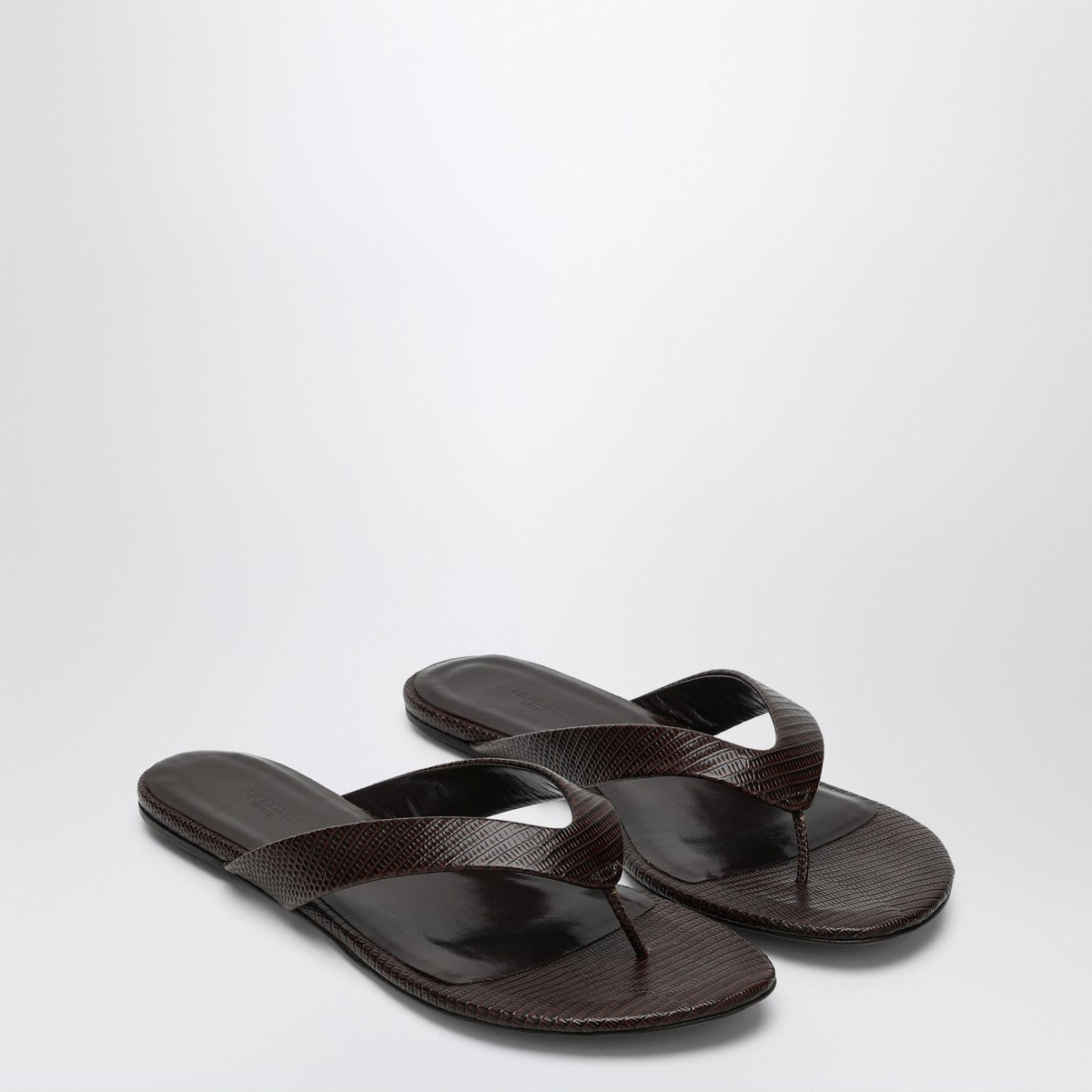 Le Monde Béryl Brown leather flip-flops Le Monde Béryl