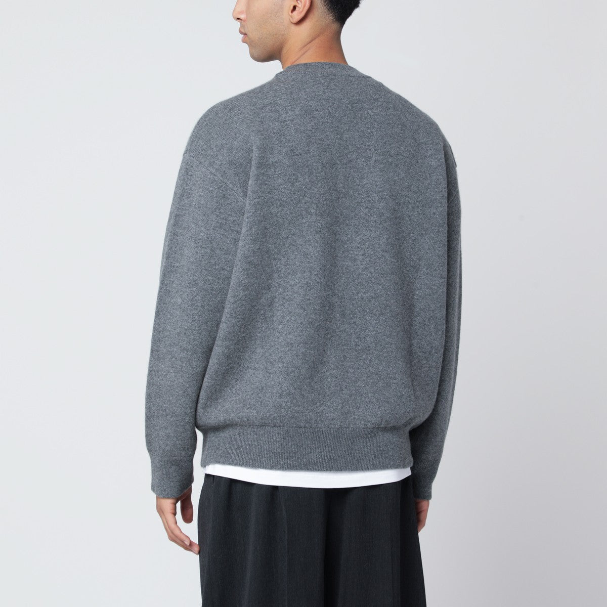 Soft Goat Grey cashmere crewneck sweater Soft Goat