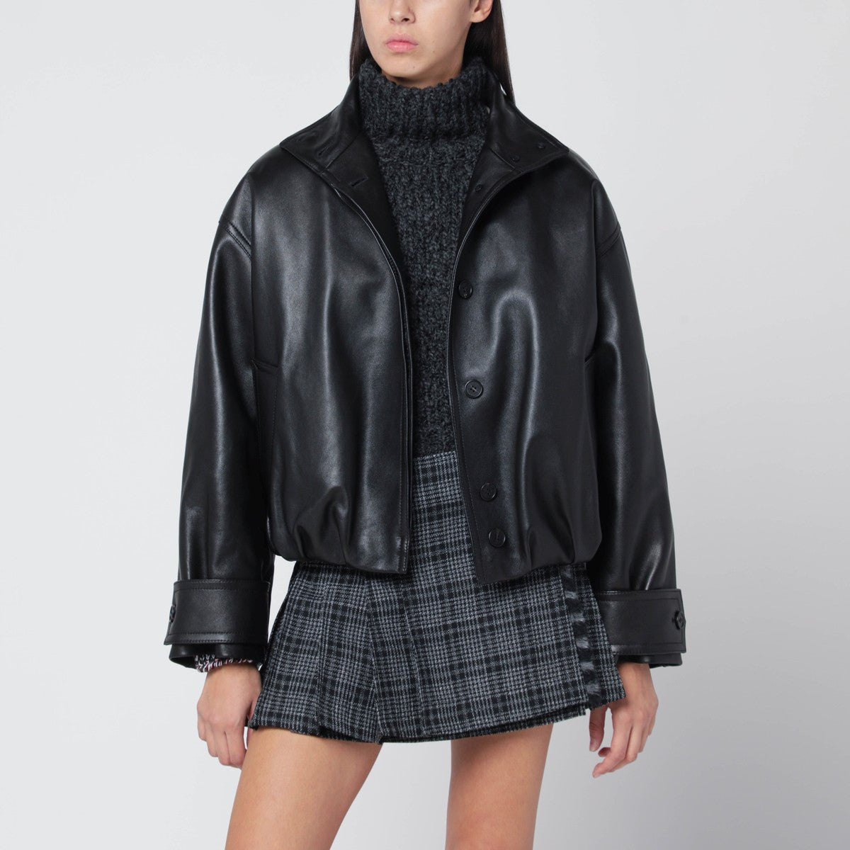 Durazzi Milano Black leather bomber Durazzi Milano