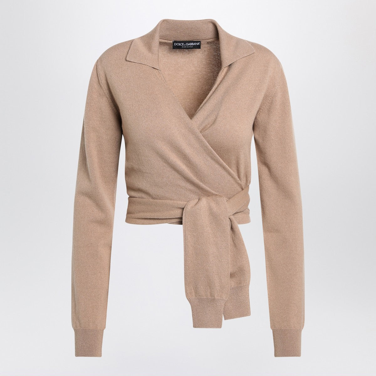 Dolce & Gabbana Dolce&Gabbana Beige wrap cardigan in cashmere Dolce & Gabbana