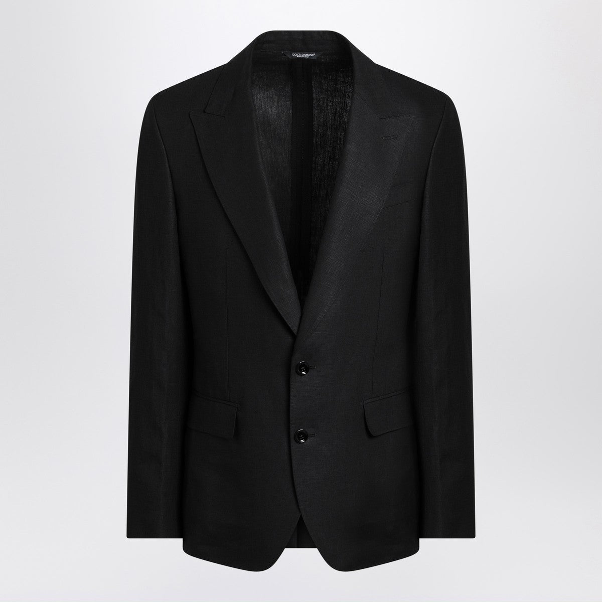 Dolce & Gabbana Dolce&Gabbana Black single-breasted linen jacket Dolce & Gabbana