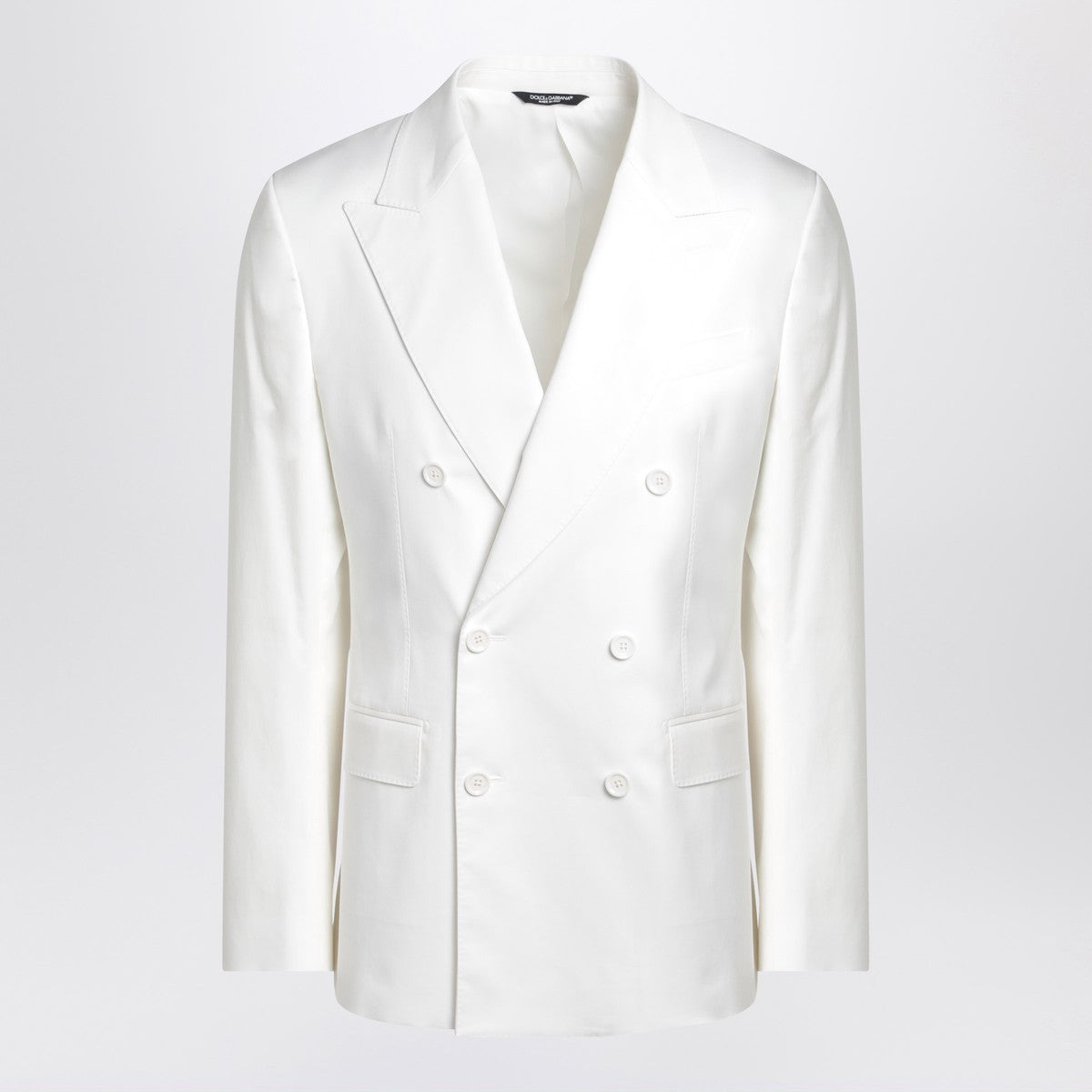 Dolce & Gabbana Dolce&Gabbana White single-breasted cotton jacket Dolce & Gabbana
