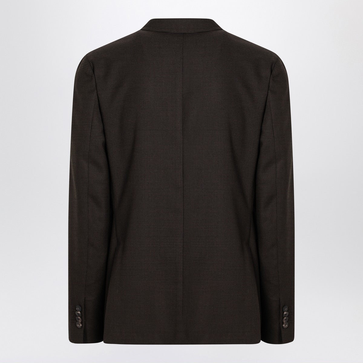 Santaniello Brown checked double breasted jacket Santaniello