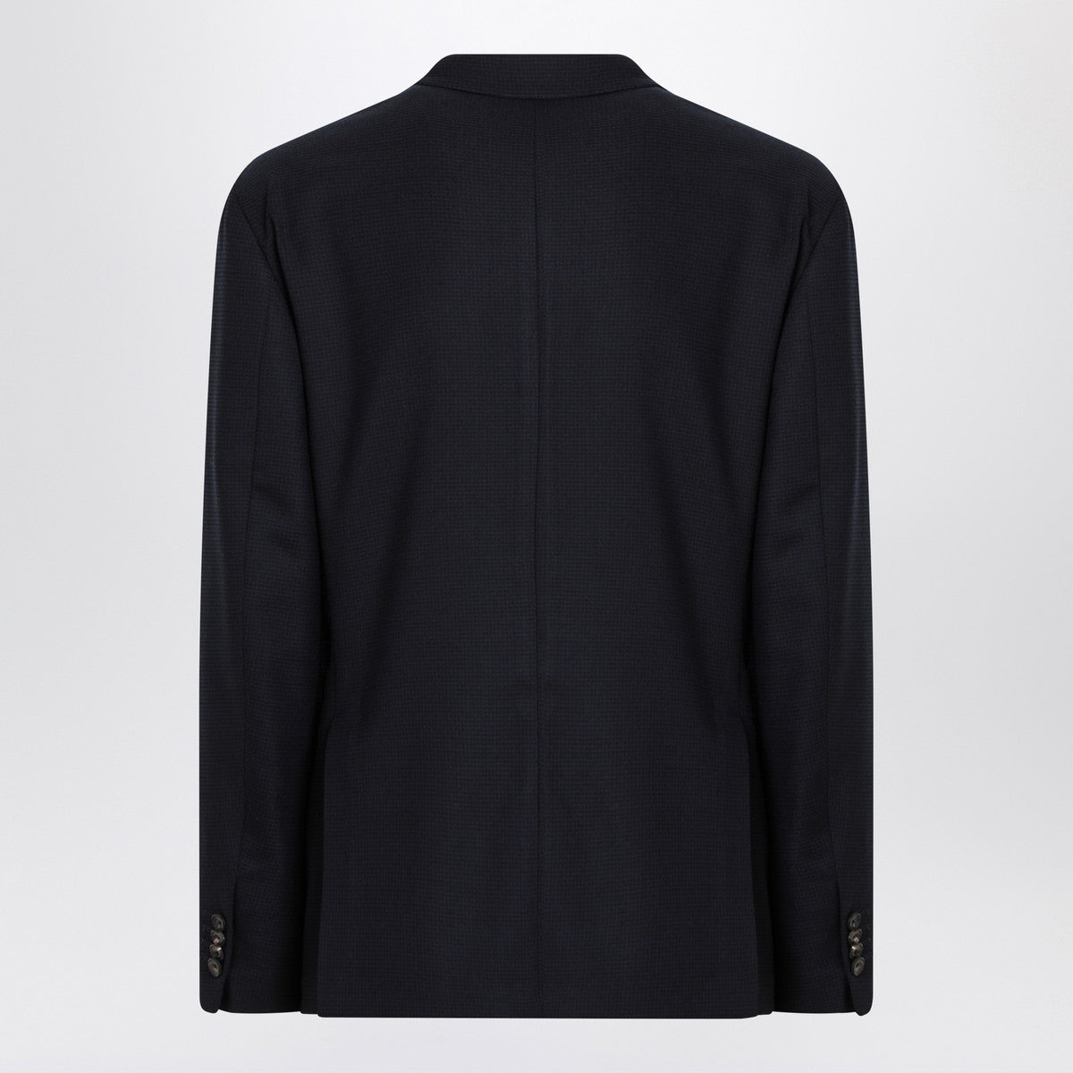 Santaniello Blue checked double breasted jacket