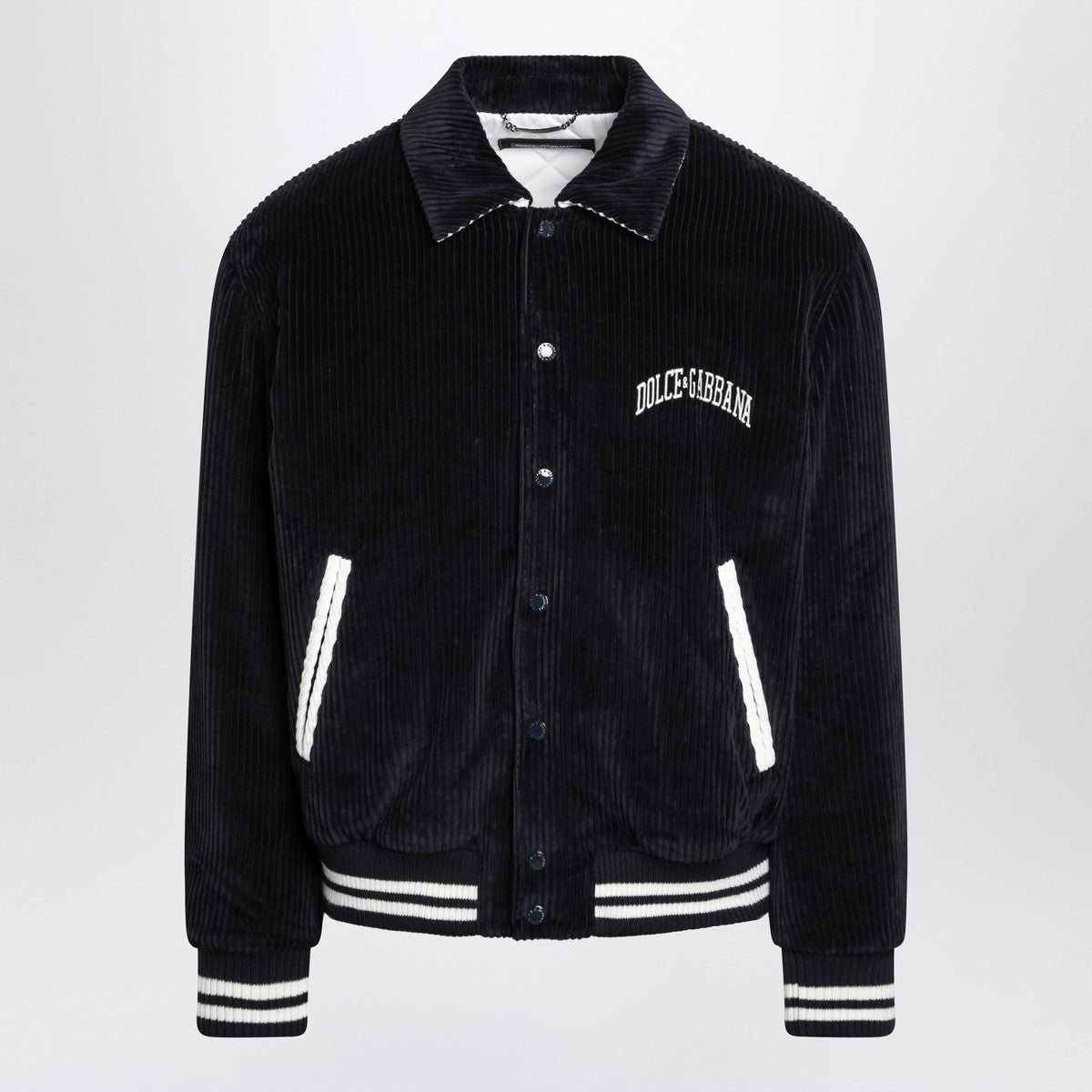 Dolce & Gabbana Dolce&Gabbana Navy corduroy Varsity bomber Dolce & Gabbana