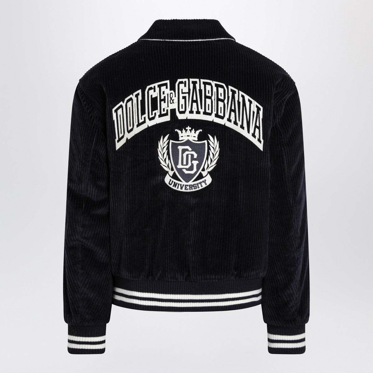 Dolce & Gabbana Dolce&Gabbana Navy corduroy Varsity bomber Dolce & Gabbana