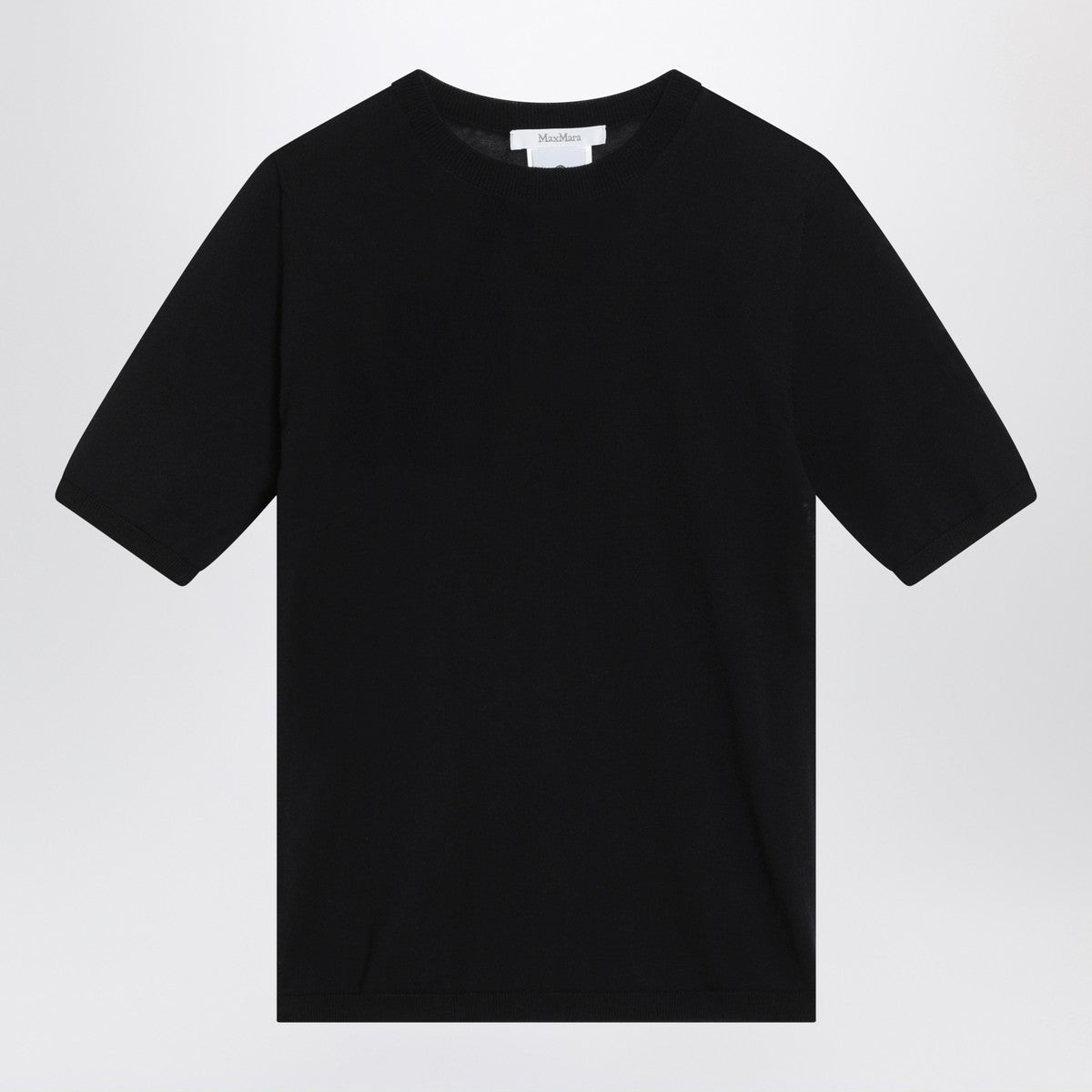 Max Mara Blue crew neck sweater in wool Max Mara