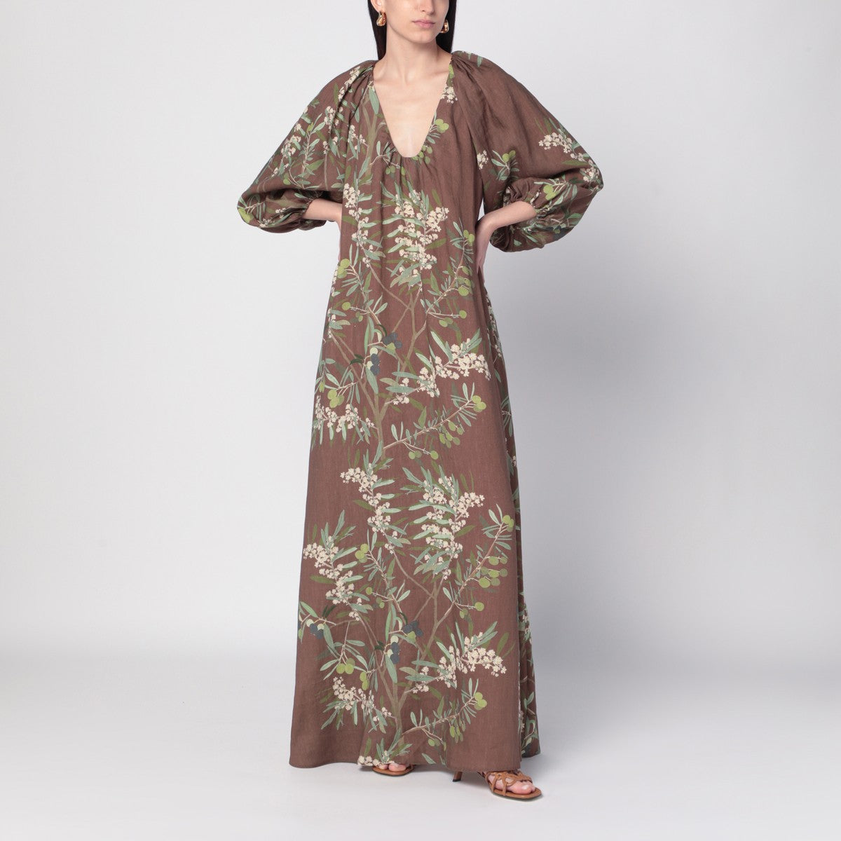 BERNADETTE Georgio maxi dress with floral linen print BERNADETTE