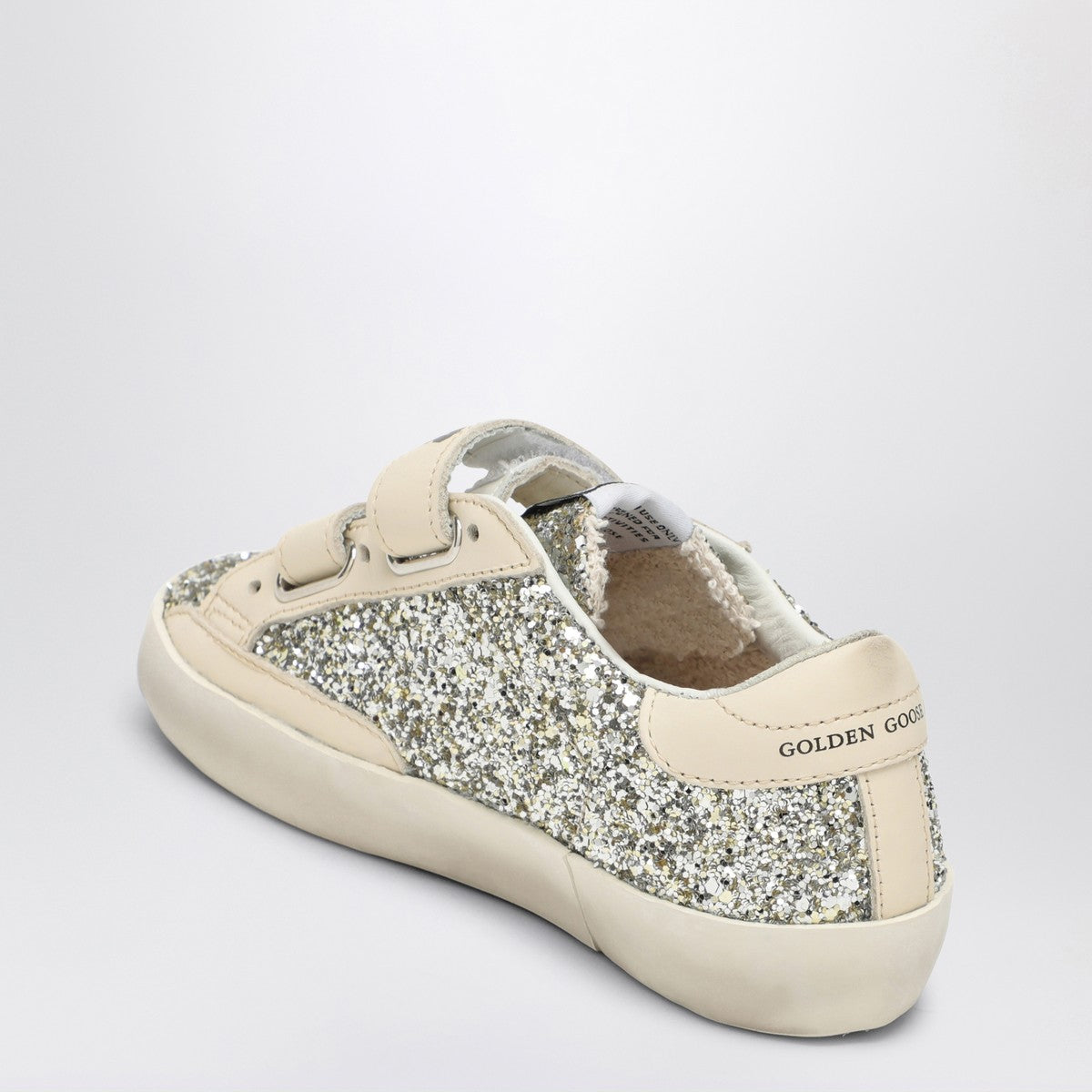 Golden Goose Old School sneaker in platinum/cream glitter Golden Goose