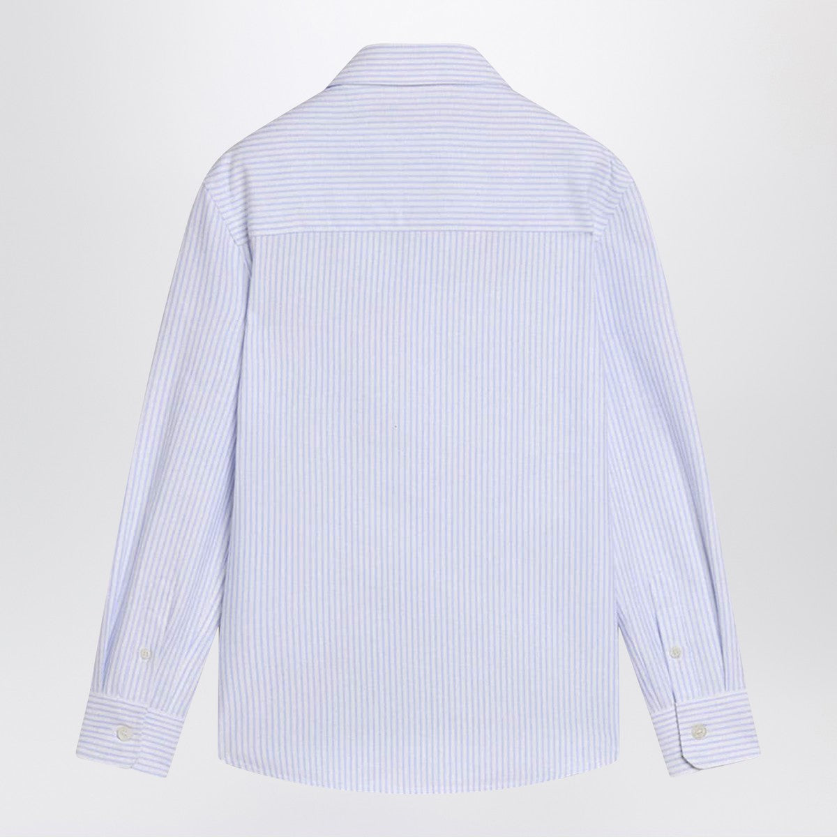 Golden Goose White/blue striped shirt with logo Golden Goose
