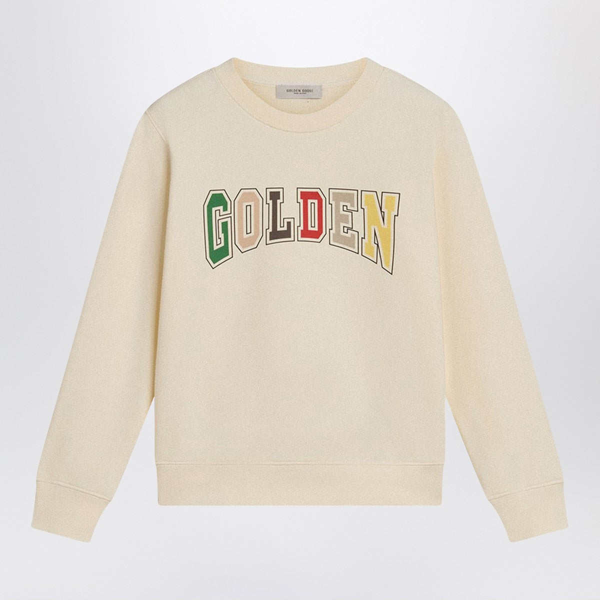 Golden Goose Ivory crewneck sweatshirt with logo Golden Goose